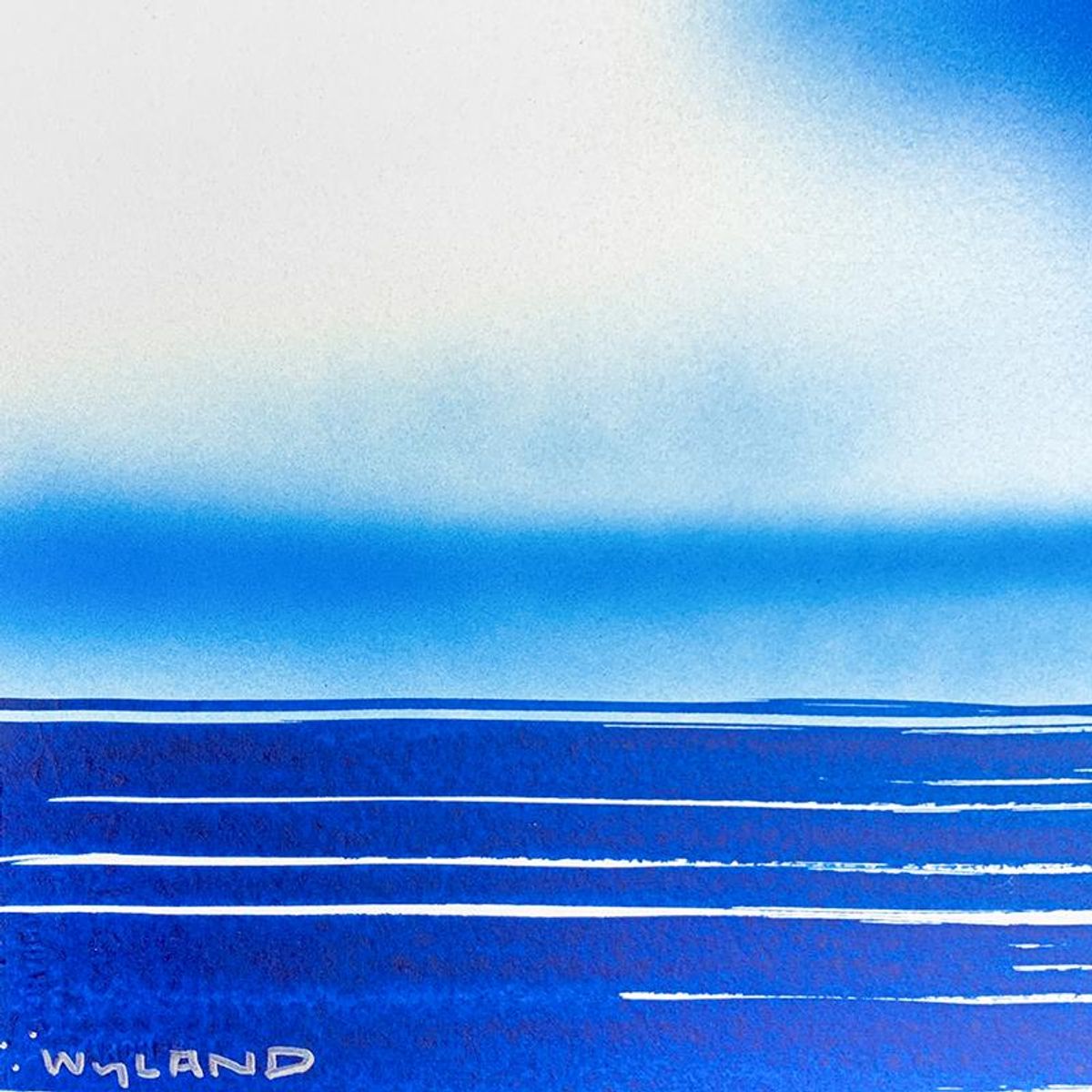 Wyland, "Fluke" Framed, Hand Signed Original Painting with Letter of Authenticity.