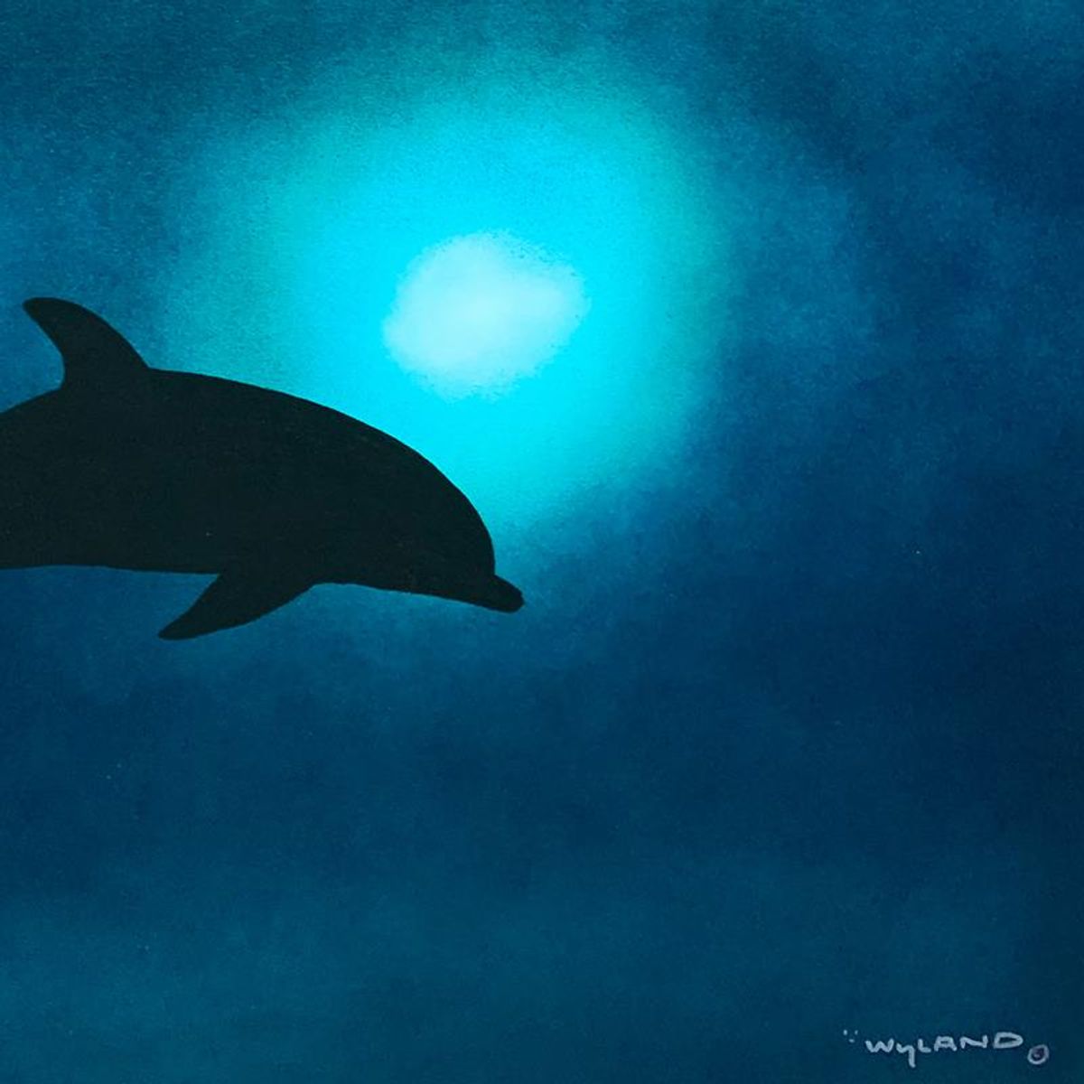 Wyland, Framed Original Painting on Canvas, Hand Signed by the artist and with a letter of authenticity.