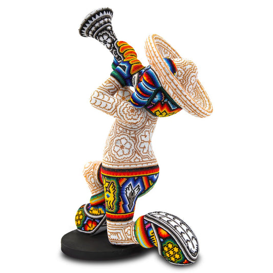 CHROMA aka Rick Wolfryd- Original Mixed Media Sculpture "The Horn Player"