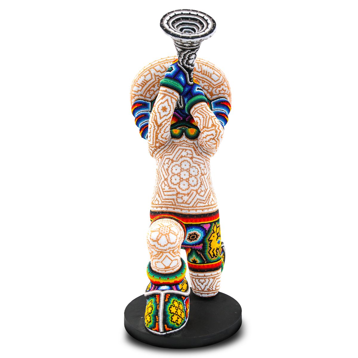 CHROMA aka Rick Wolfryd- Original Mixed Media Sculpture "The Horn Player"