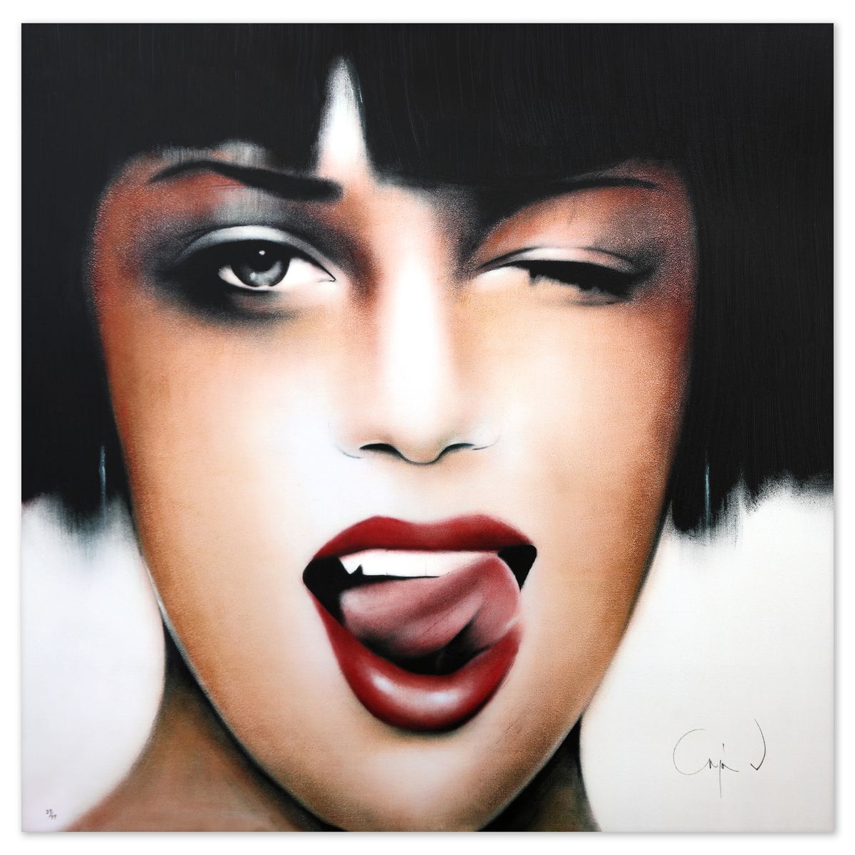 Anja Van Herle- Giclee on Canvas "Too Long Three"