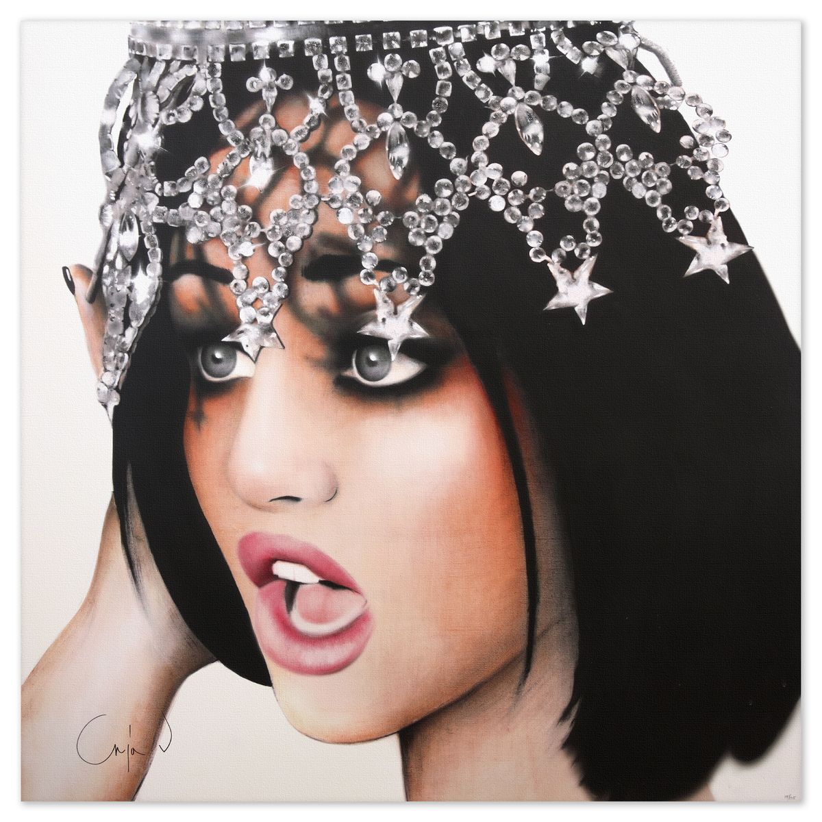 Anja Van Herle- Giclee on Canvas "Rock n Rose"