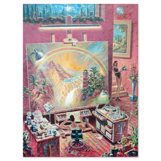 Michael Young- Giclee on Canvas "Business Before Pleasure"