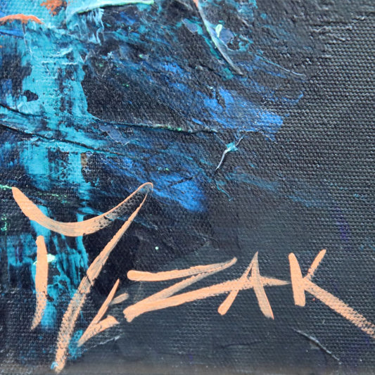 Trevor Mezak- Acrylic on Canvas "Woman wilh Back Turned and Hair Tied"