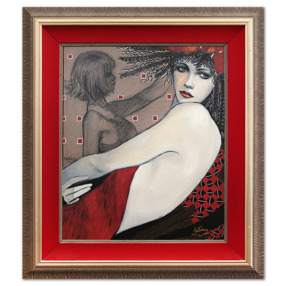 Loppo Martinez- Giclee on Canvas "Danseuse Orientale"