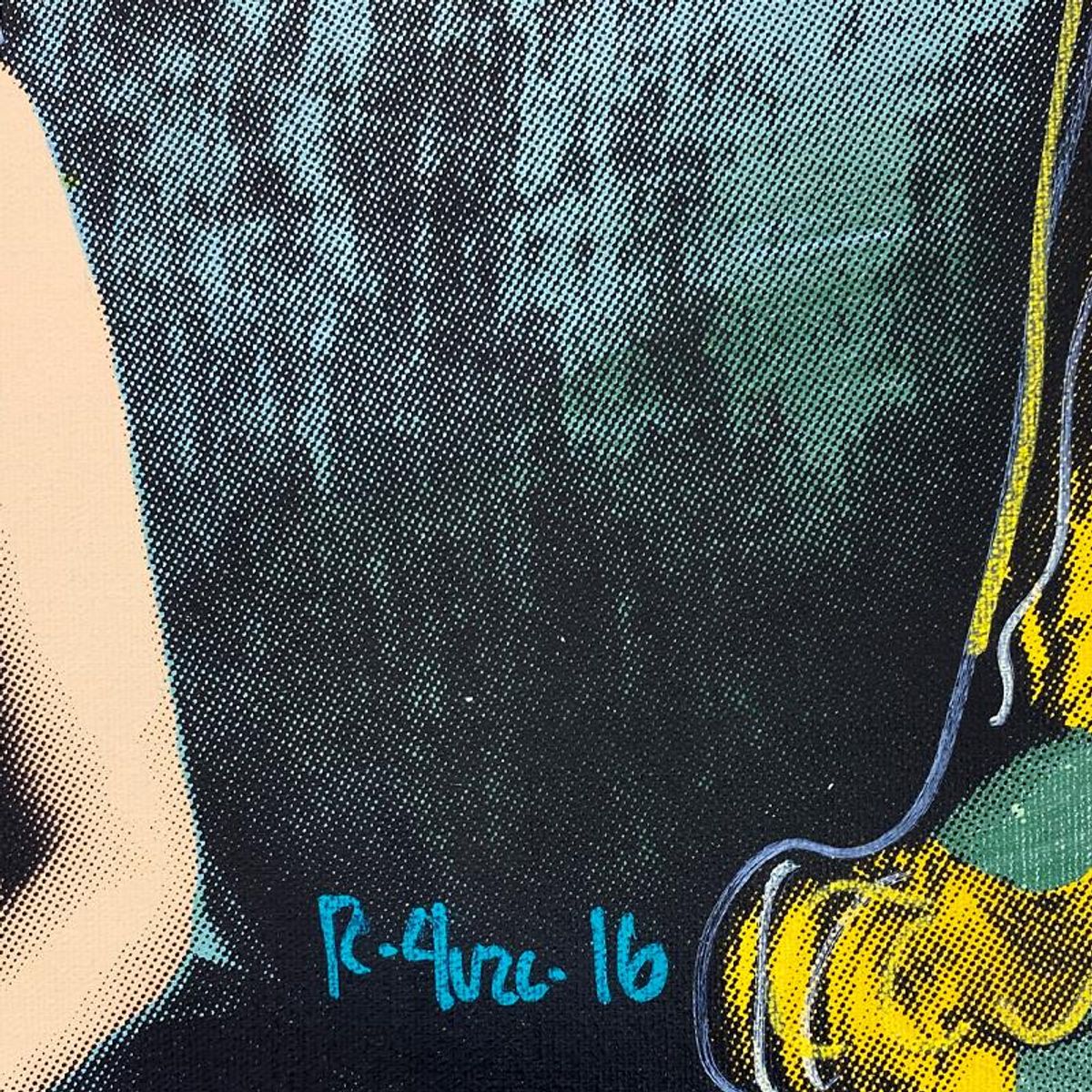 Ringo Daniel Funes, "Princess Diana" Framed One-of-a-Kind Mixed Media on Canvas, Hand Signed with Letter of Authenticity.