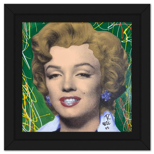 Ringo Daniel Funes, "Marilyn Classic" Framed One-of-a-Kind Mixed Media on Canvas, Hand Signed with Letter of Authenticity.