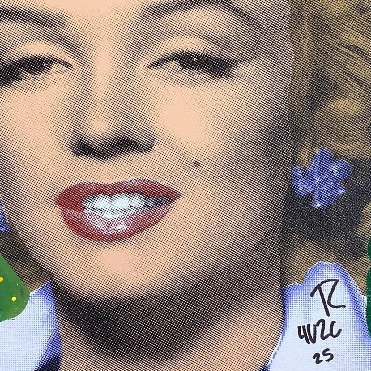 Ringo Daniel Funes, "Marilyn Classic" Framed One-of-a-Kind Mixed Media on Canvas, Hand Signed with Letter of Authenticity.