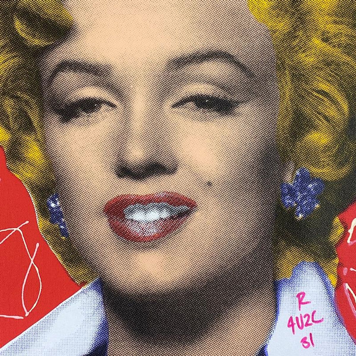 Ringo Daniel Funes, "Marilyn Classic" Framed One-of-a-Kind Mixed Media on Canvas, Hand Signed with Letter of Authenticity.