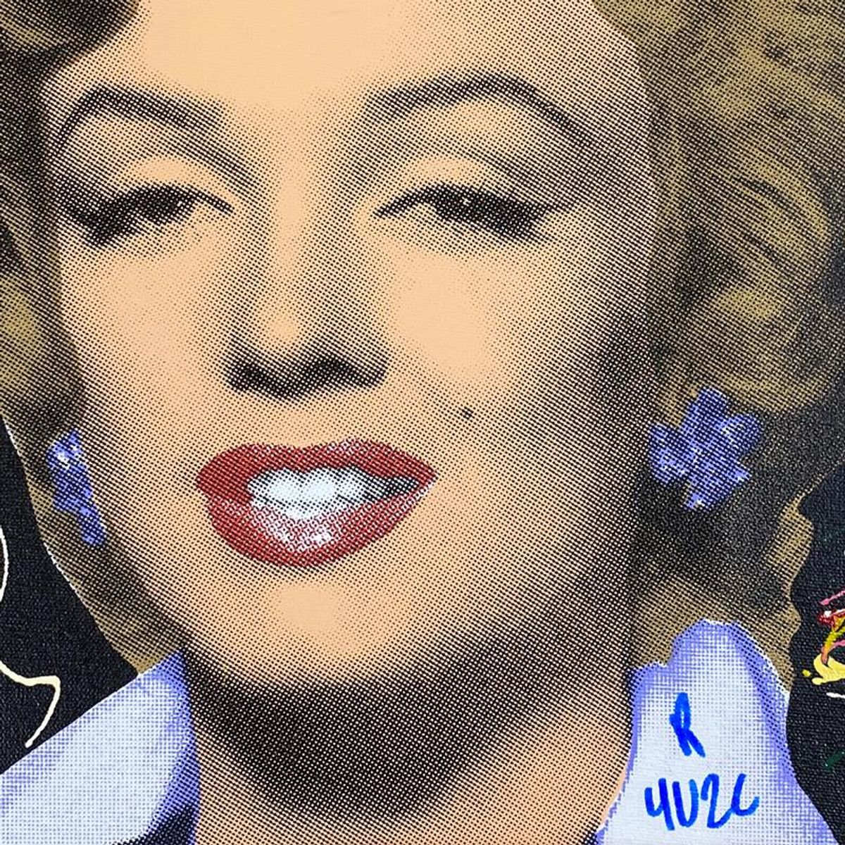 Ringo Daniel Funes, "Marilyn Classic" Framed One-of-a-Kind Mixed Media on Canvas, Hand Signed with Letter of Authenticity.