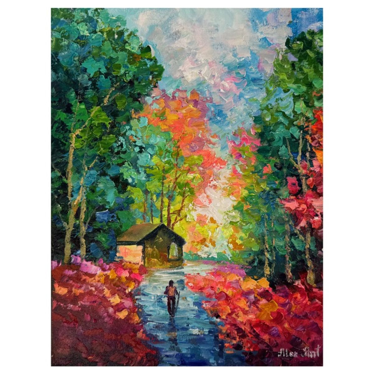 Alexander Antanenka, "There's No Place Like Home" Hand Signed Original Painting on Canvas with Letter of Authenticity.