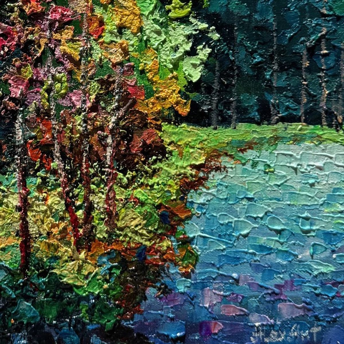 Alexander Antanenka, "Song Of The Forest" Hand Signed Original Painting on Canvas with Letter of Authenticity.
