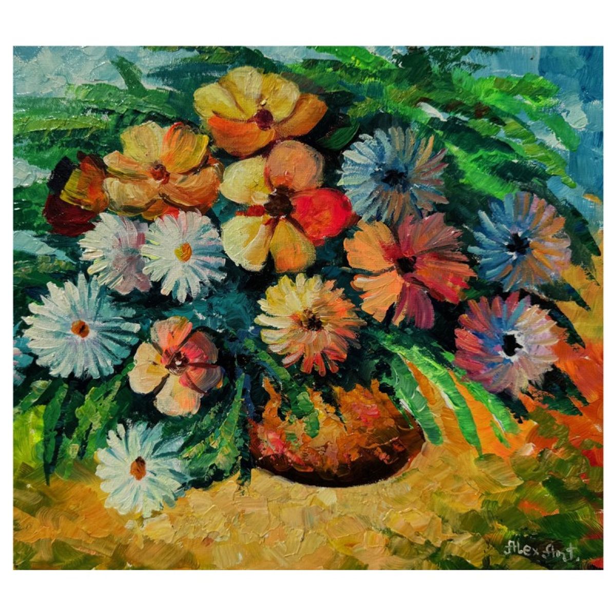 Alexander Antanenka, "Summer Breeze" Hand Signed Original Painting on Canvas with Letter of Authenticity.