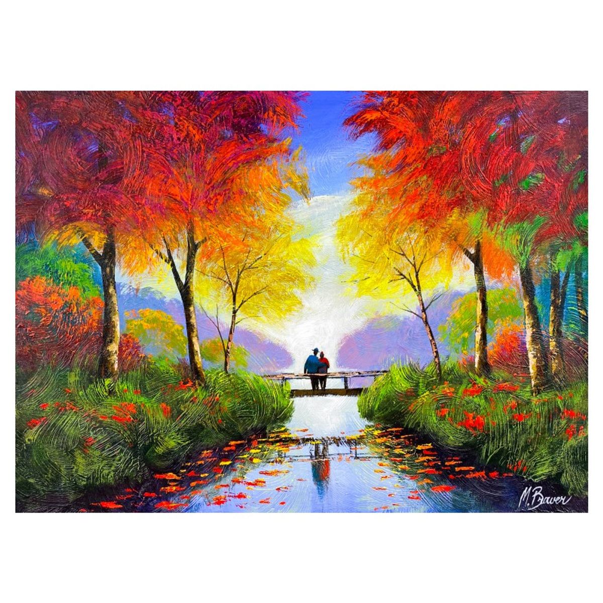 Mark Braver, Original Acrylic Painting on Canvas, Hand Signed with Letter of Authenticity.