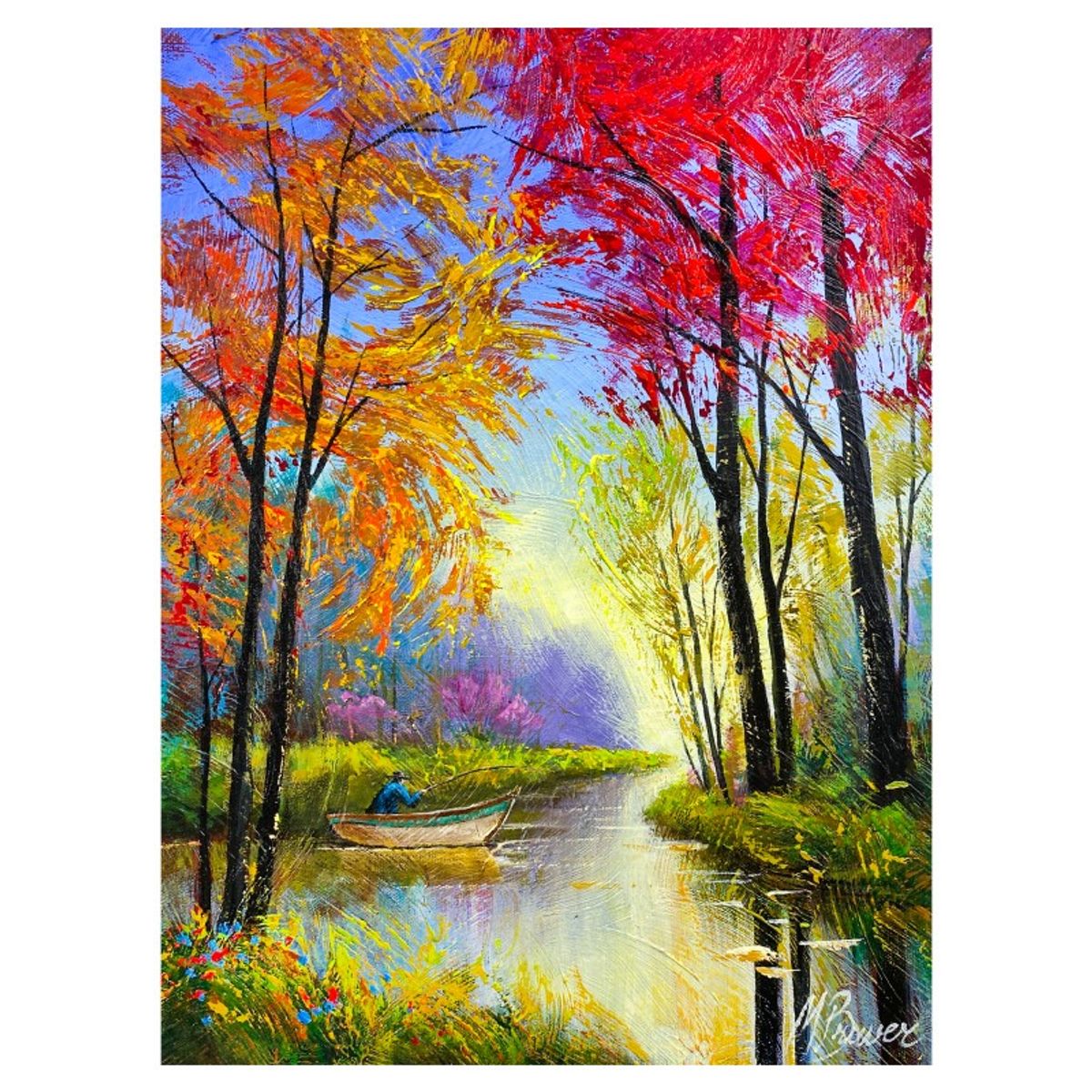 Mark Braver, Original Acrylic Painting on Canvas, Hand Signed with Letter of Authenticity.