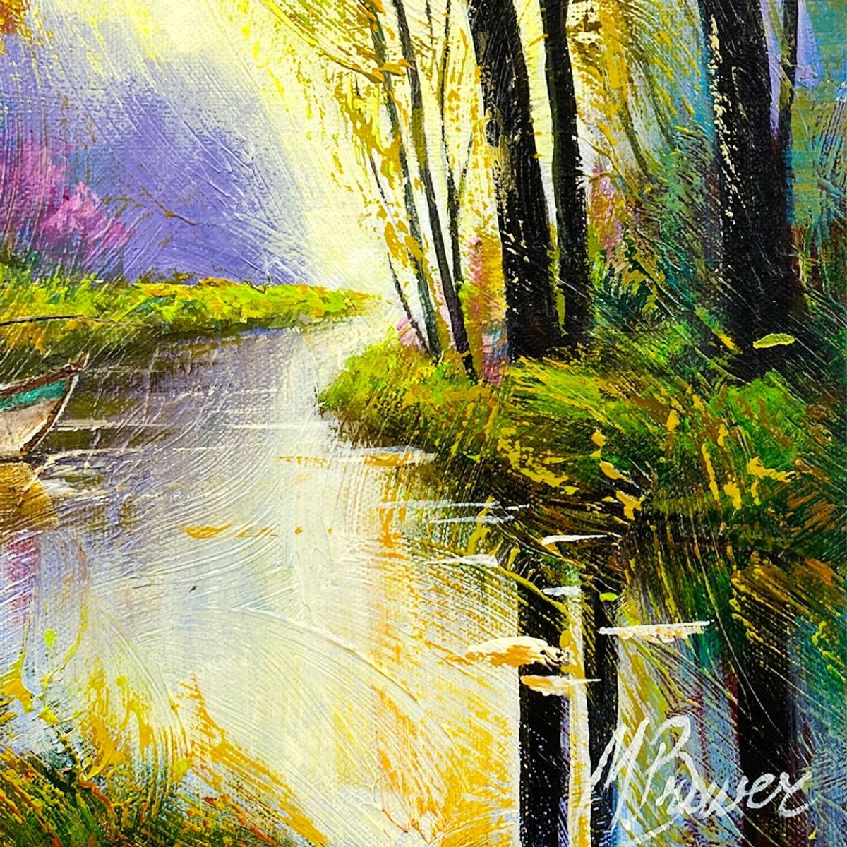 Mark Braver, Original Acrylic Painting on Canvas, Hand Signed with Letter of Authenticity.