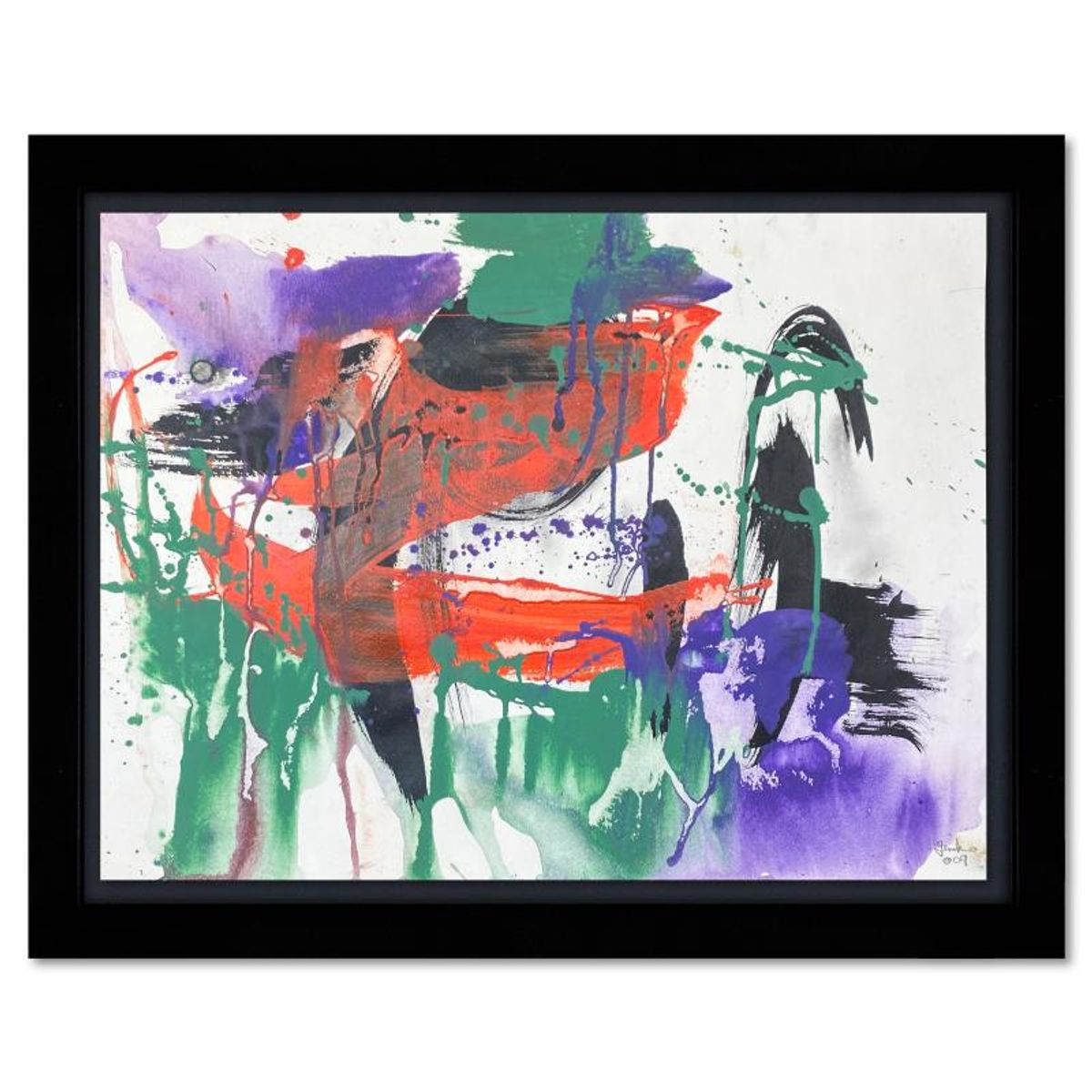 Jenik Cook, Framed Original Acrylic Painting, Hand Signed, Letter of Authenticity.