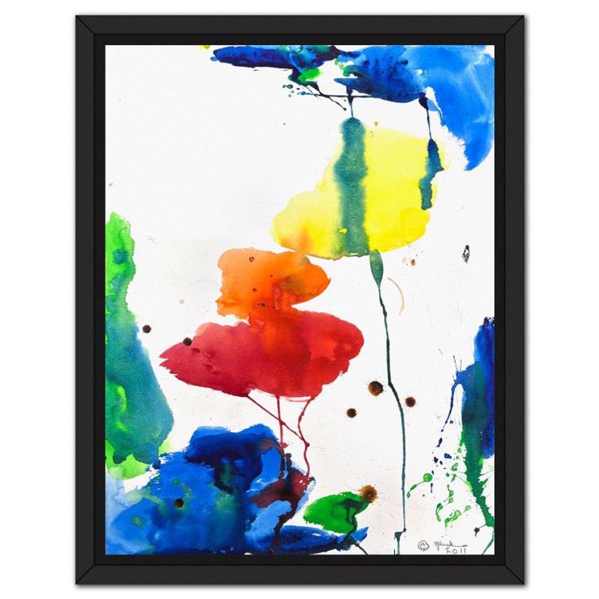 Jenik Cook, Framed Hand Signed Original Painting with Letter of Authenticity.