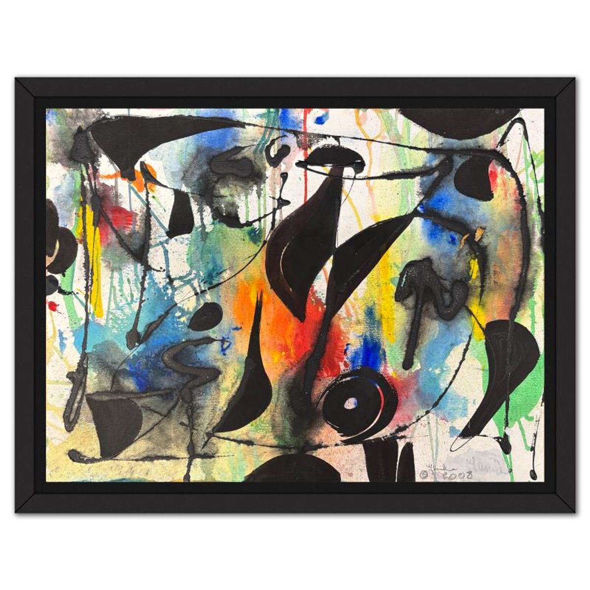 Jenik Cook, Framed Hand Signed Original Painting with Letter of Authenticity.