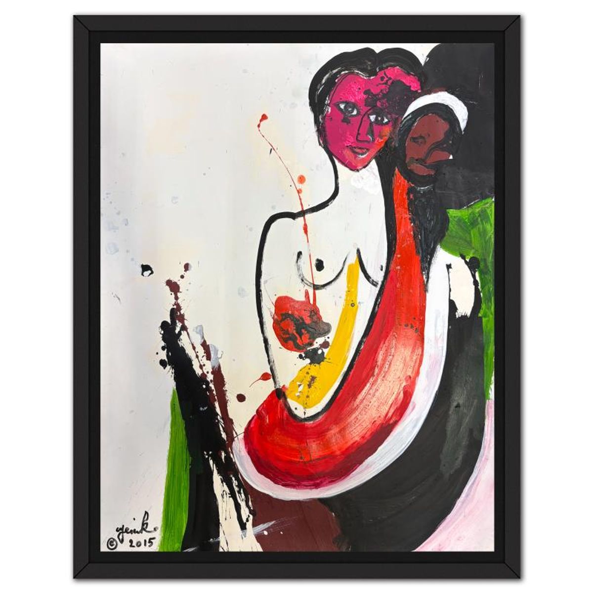 Jenik Cook, Framed Hand Signed Original Painting with Letter of Authenticity.