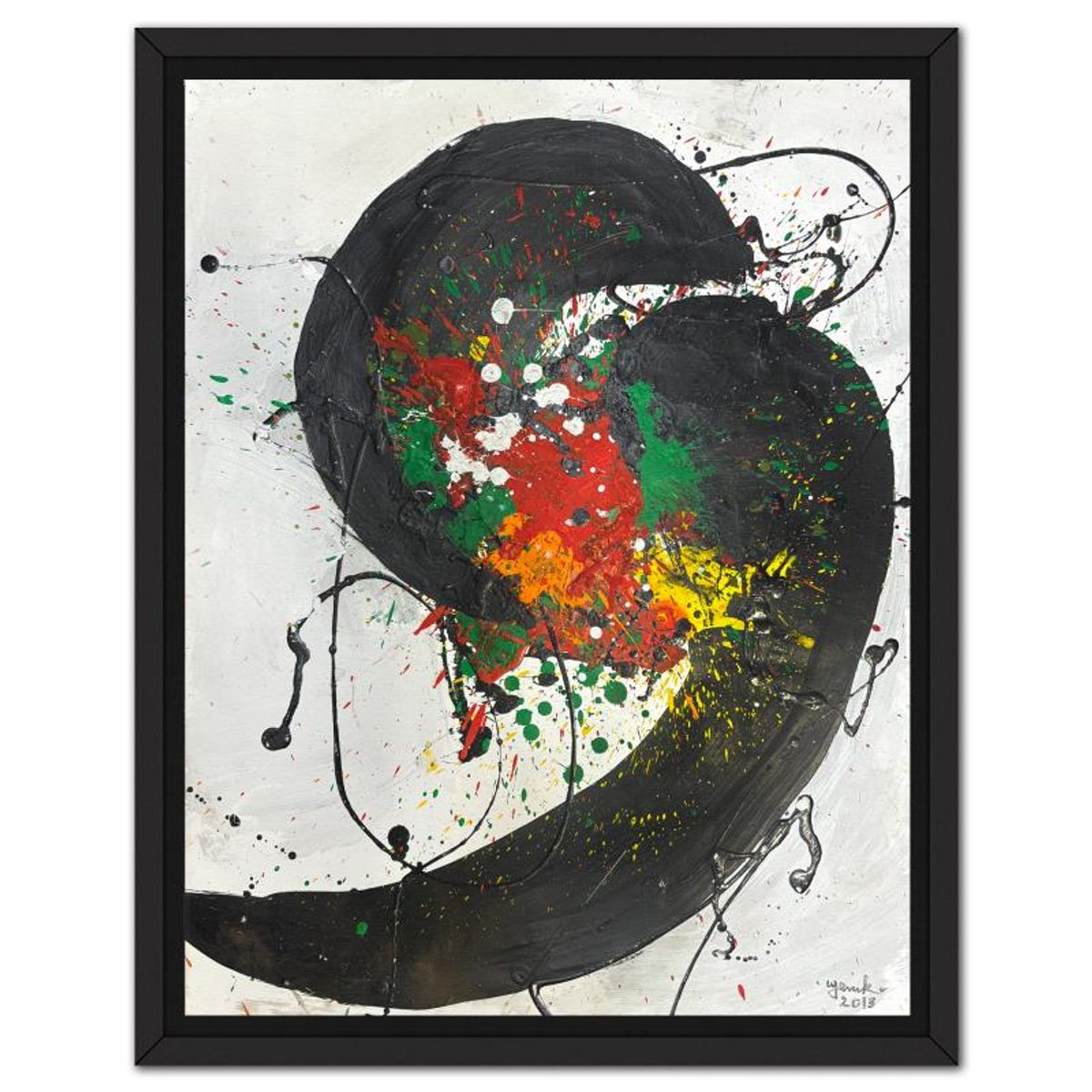 Jenik Cook, Framed Hand Signed Original Painting with Letter of Authenticity.