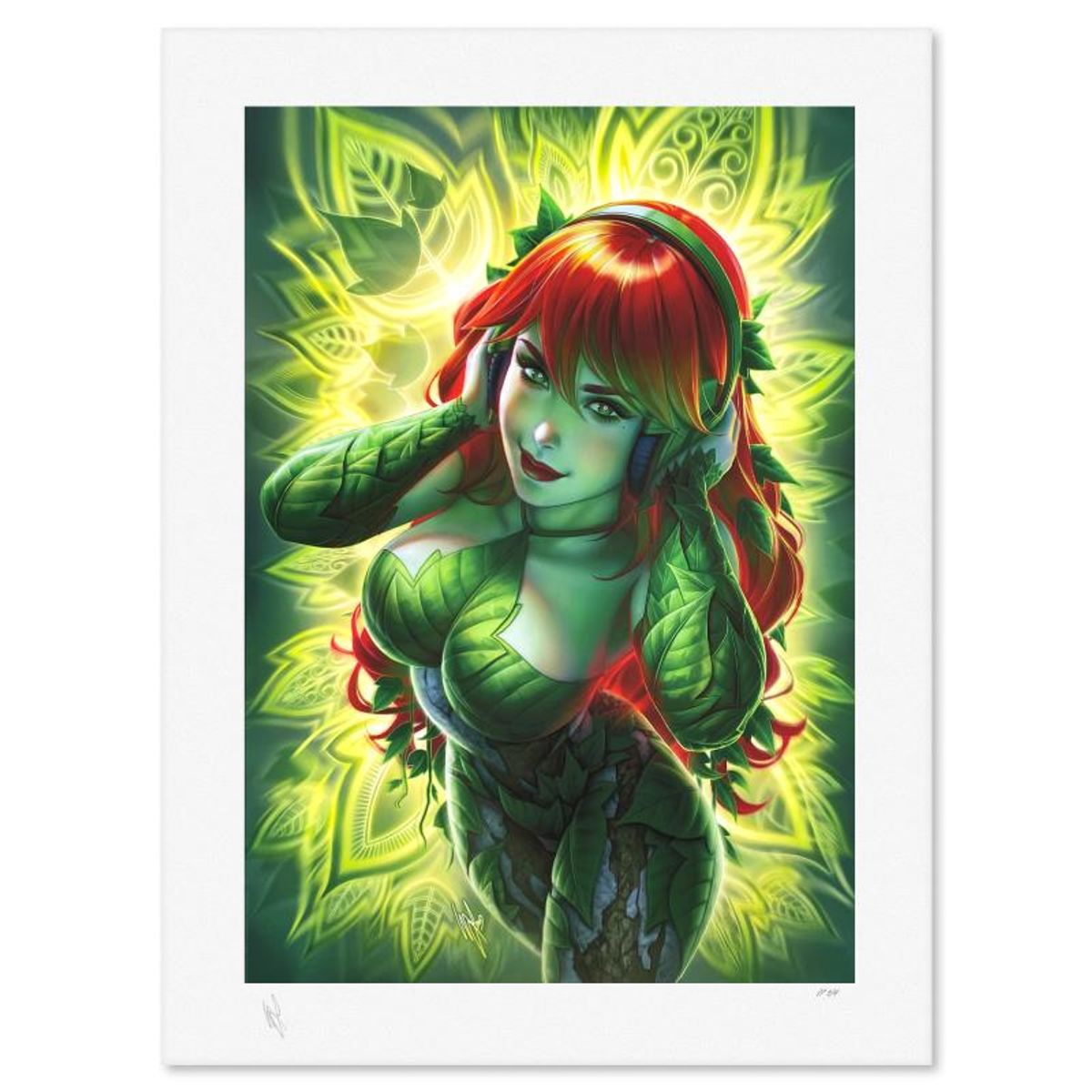 DC Comics & Warren Louw, "Poison Ivy" Limited Edition, PP Numbered 3/4 and Signed with Letter of Authenticity.