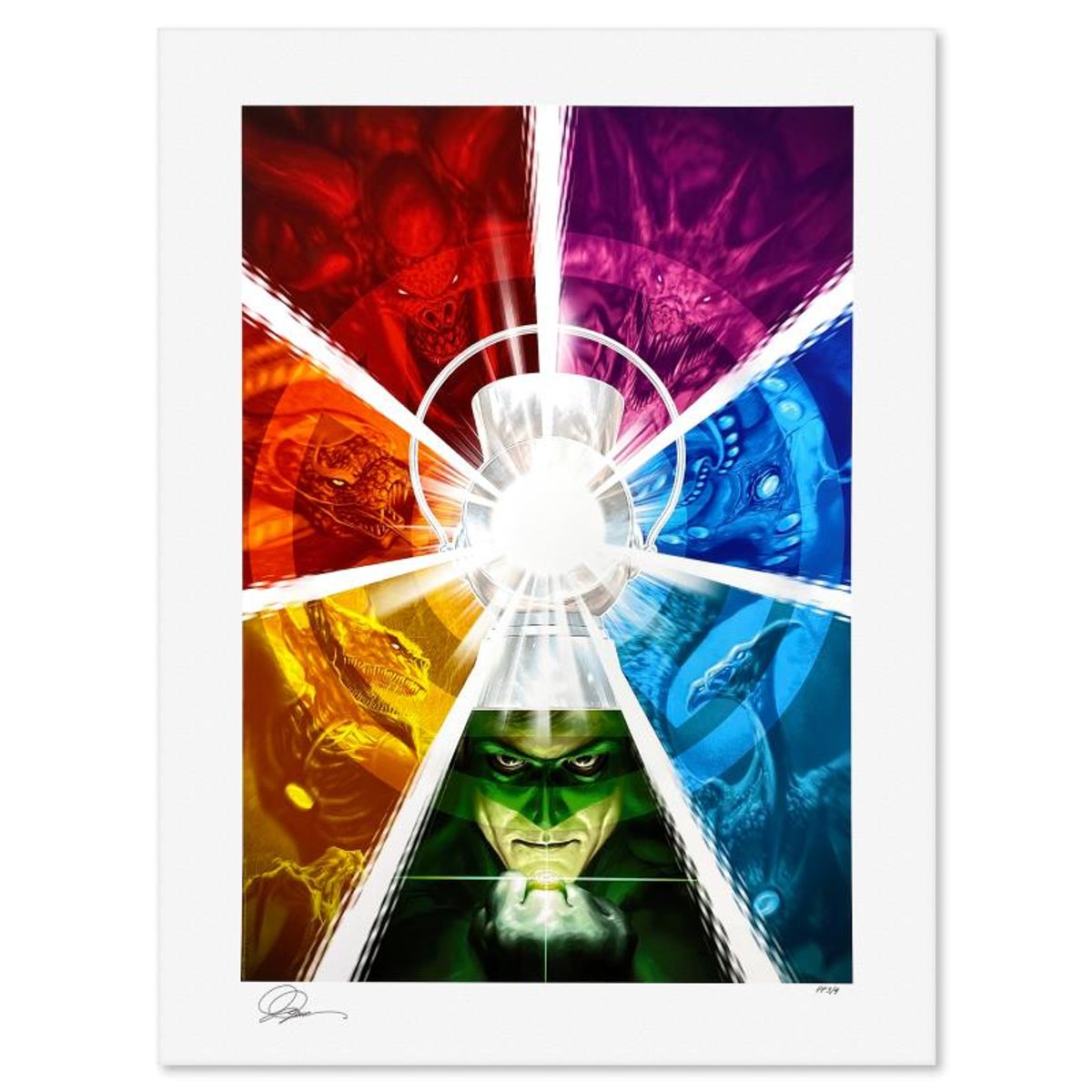 DC Comics & Alex Garner, "Green Lantern: Brightest Day" Limited Edition, PP Numbered 3/4 and Signed with Letter of Authenticity.