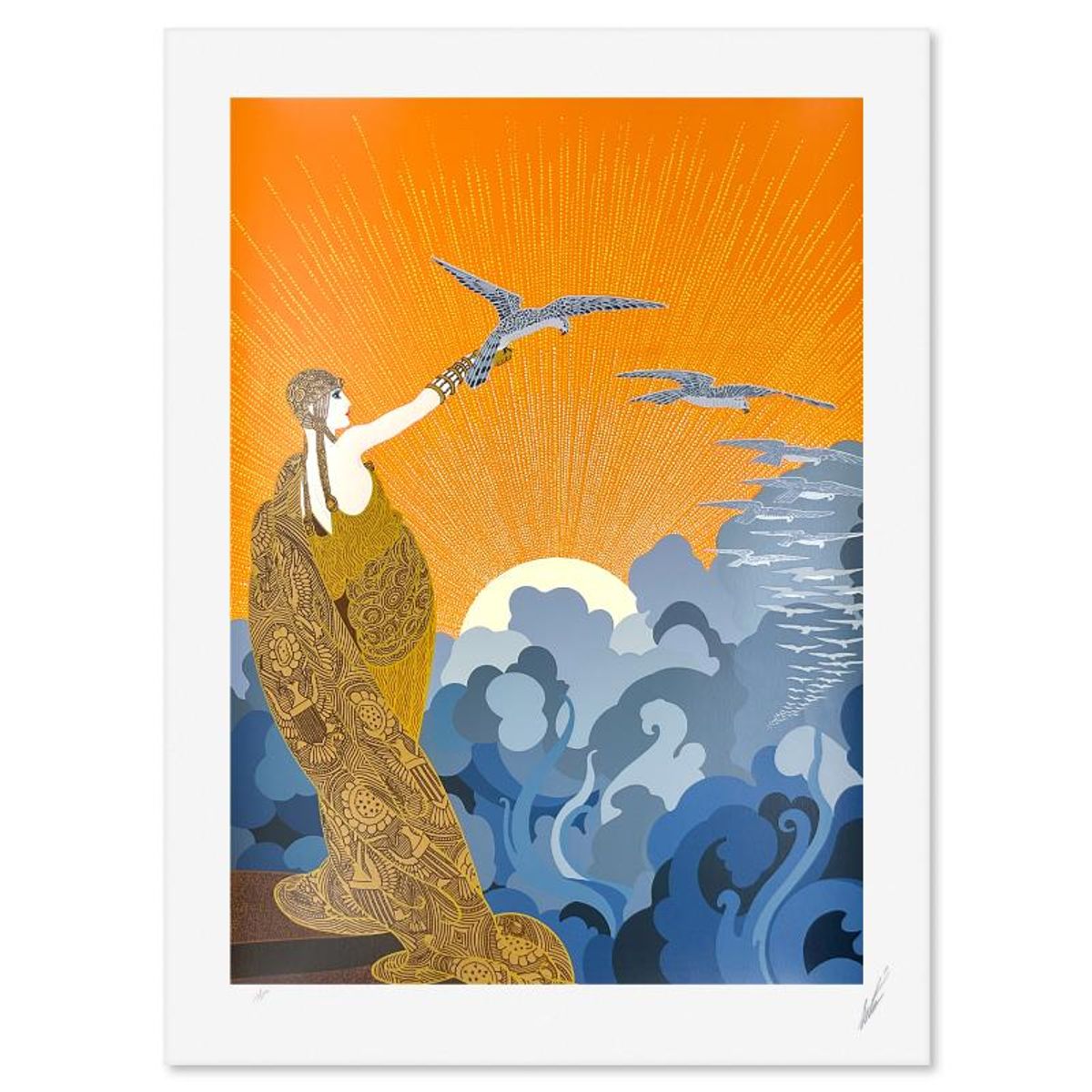 Erte (1892-1990), "Wings of Victory" Limited Edition Serigraph from an AP Edition, Hand Signed with Letter of Authenticity.
