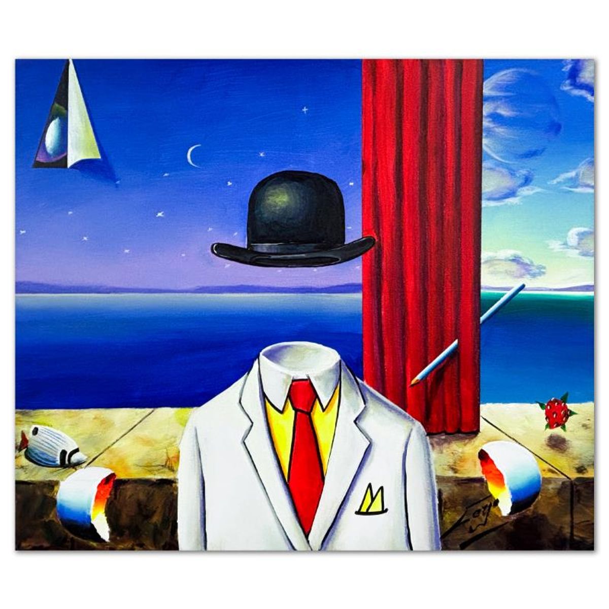 Ferjo, Original Acrylic Painting on Canvas, Hand Signed with Letter of Authenticity.