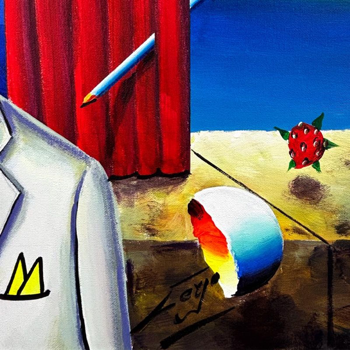 Ferjo, Original Acrylic Painting on Canvas, Hand Signed with Letter of Authenticity.