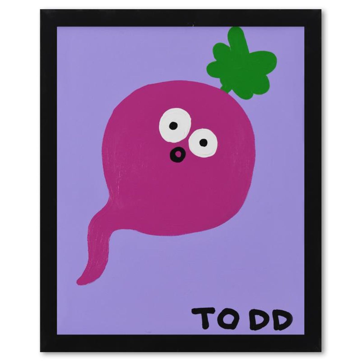 Todd Goldman, "Beat" Framed Original Acrylic Painting on Canvas, Hand Signed with Letter of Authenticity.
