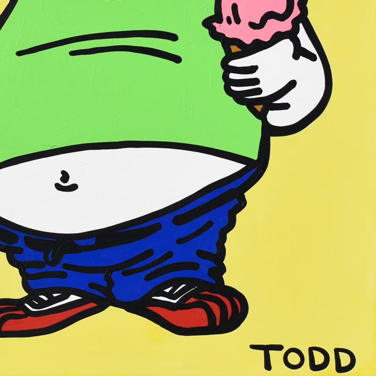 Todd Goldman, "Fat People" Original Acrylic Painting on Gallery Wrapped Canvas (48" x 60"), Hand Signed with Letter of Authenticity.