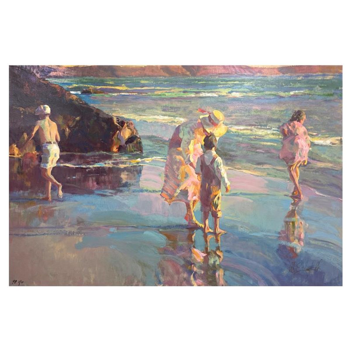 Don Hatfield, "Family Ties" Limited Edition Printer's Proof on Canvas, Numbered 1/11 and Hand Signed with Letter of Authenticity.