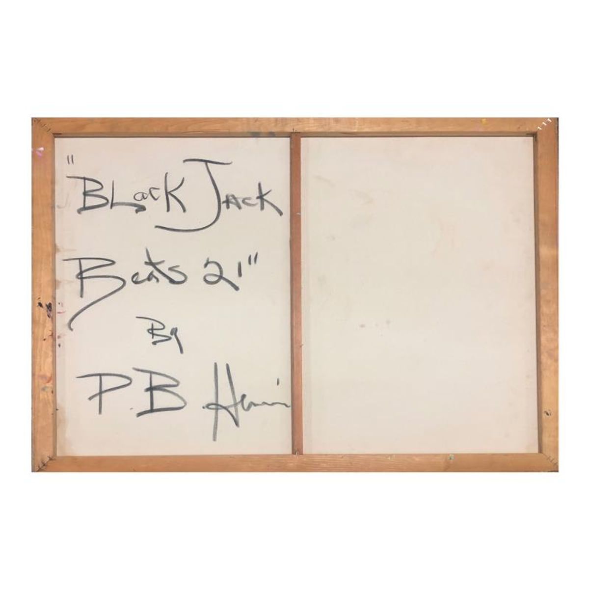 Paul Blaine Henrie (1932-1999), "Blackjack Beats 21" Hand Signed Original Painting on Canvas (30"x40") with Letter of Authenticity.