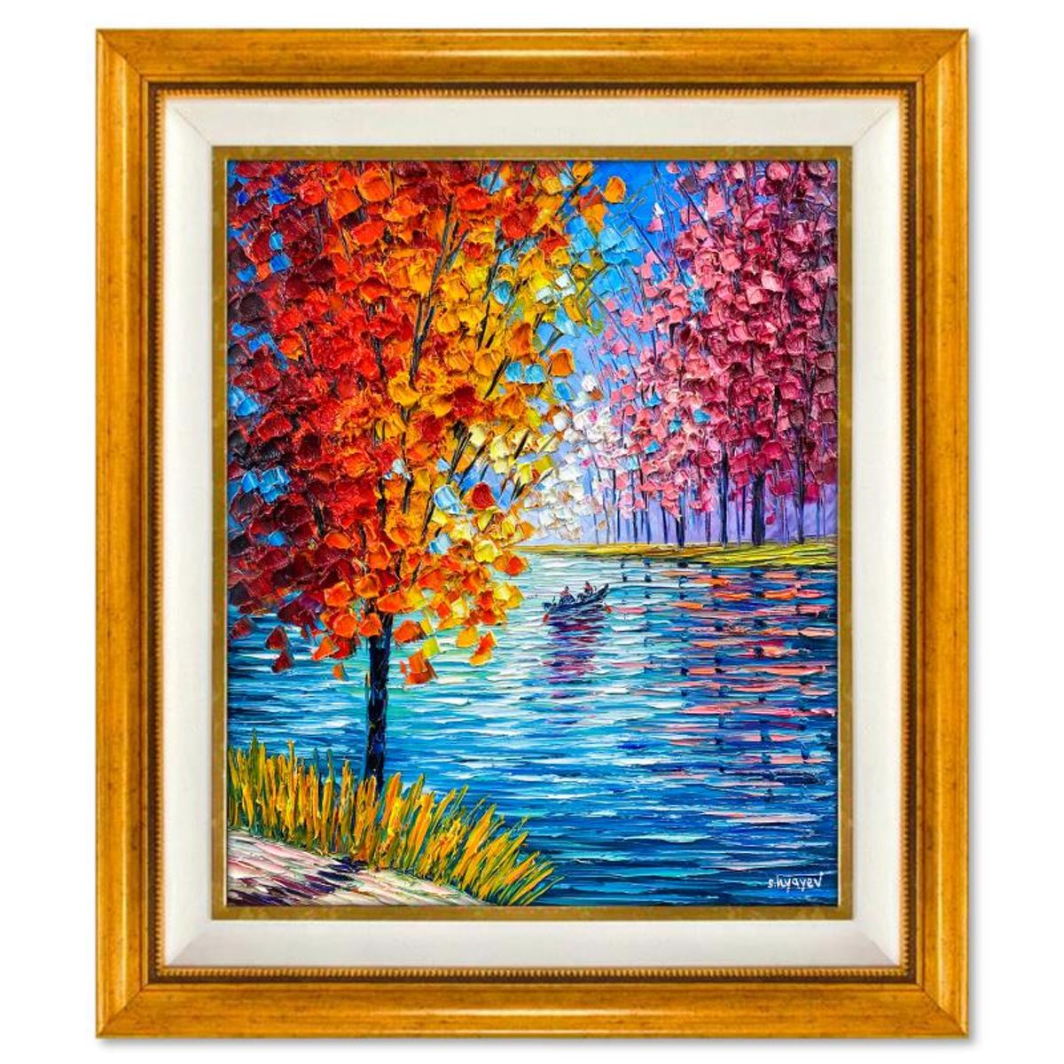Slava Ilyayev, Framed Original Oil Painting on Canvas, Hand Signed with Letter of Authenticity.
