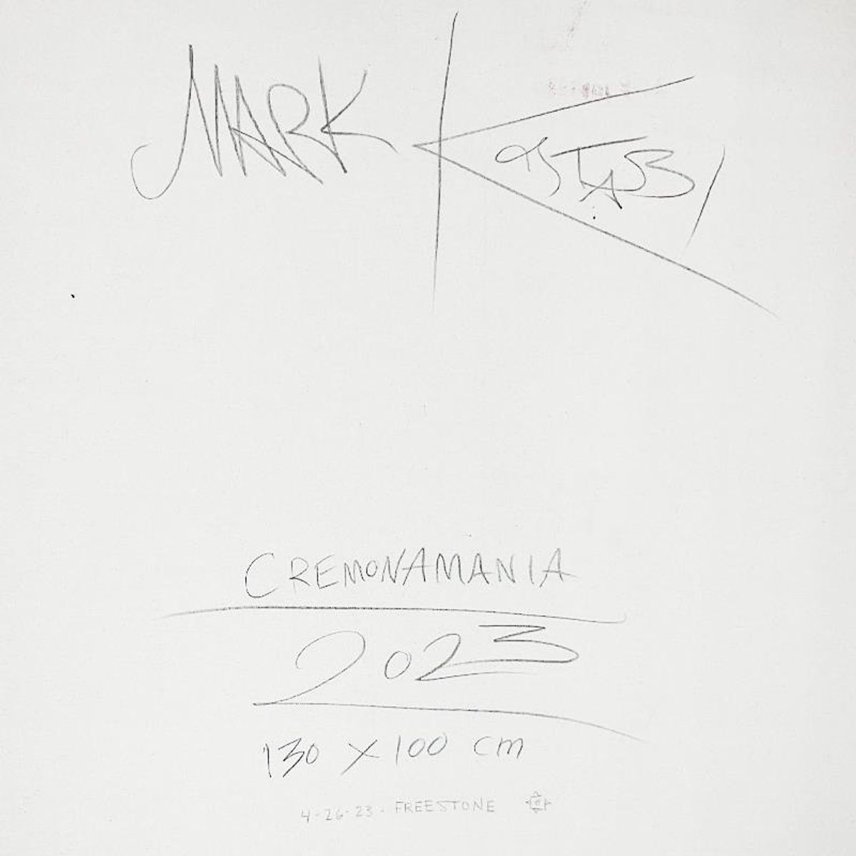Mark Kostabi, "Cremonamania" Framed Original Painting on Canvas (42" x 54"), Hand Signed with Certificate of Authenticity.