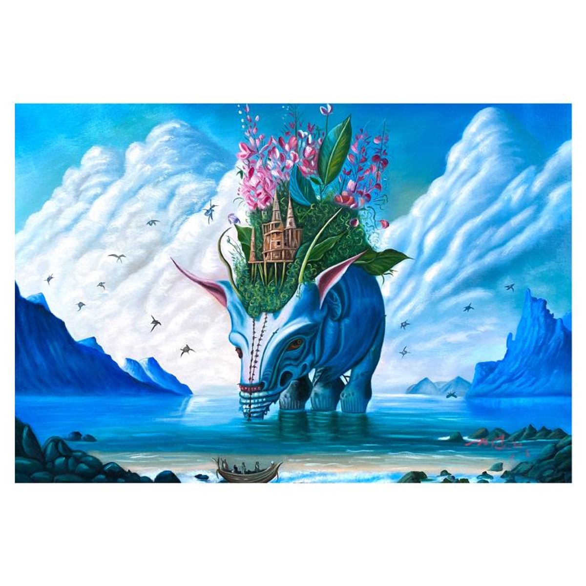 Mani, Original Acrylic Painting on Canvas, Hand Signed with Letter of Authenticity.