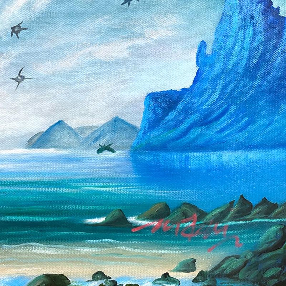 Mani, Original Acrylic Painting on Canvas, Hand Signed with Letter of Authenticity.