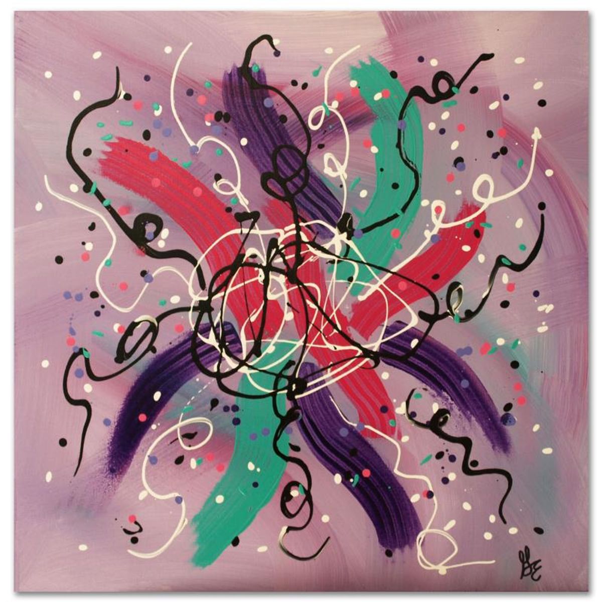 George Marlowe, "Joyous" Original Acrylic Painting on Canvas, Hand Signed with Letter of Authenticity