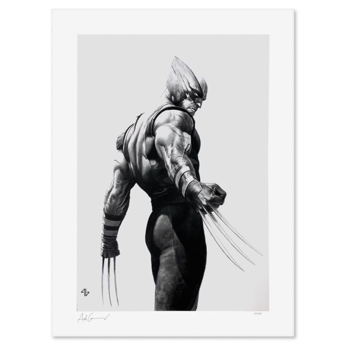 Marvel Comics & Adi Granov, "Wolverine - Black & White Variant" Limited Edition, PP Numbered 3/4 and Signed with Letter of Authenticity.