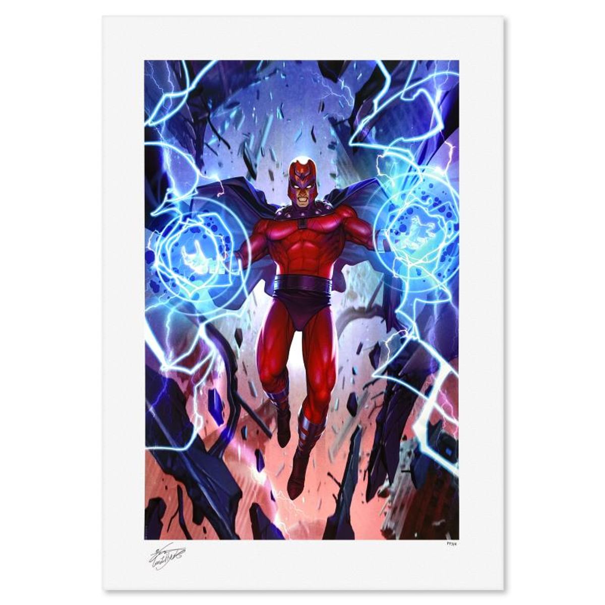 Marvel Comics & InHyuk Lee, "Magneto" Limited Edition, PP Numbered 3/4 and Signed with Letter of Authenticity.