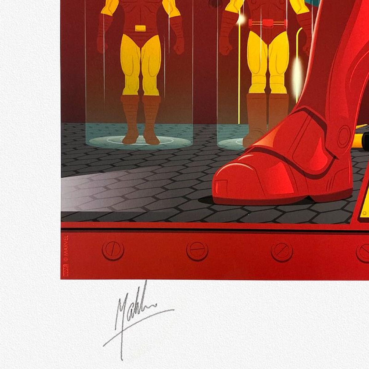 Marvel Comics & Mike Mahle, "Iron Man" Limited Edition, PP Numbered 3/4 and Signed with Letter of Authenticity.