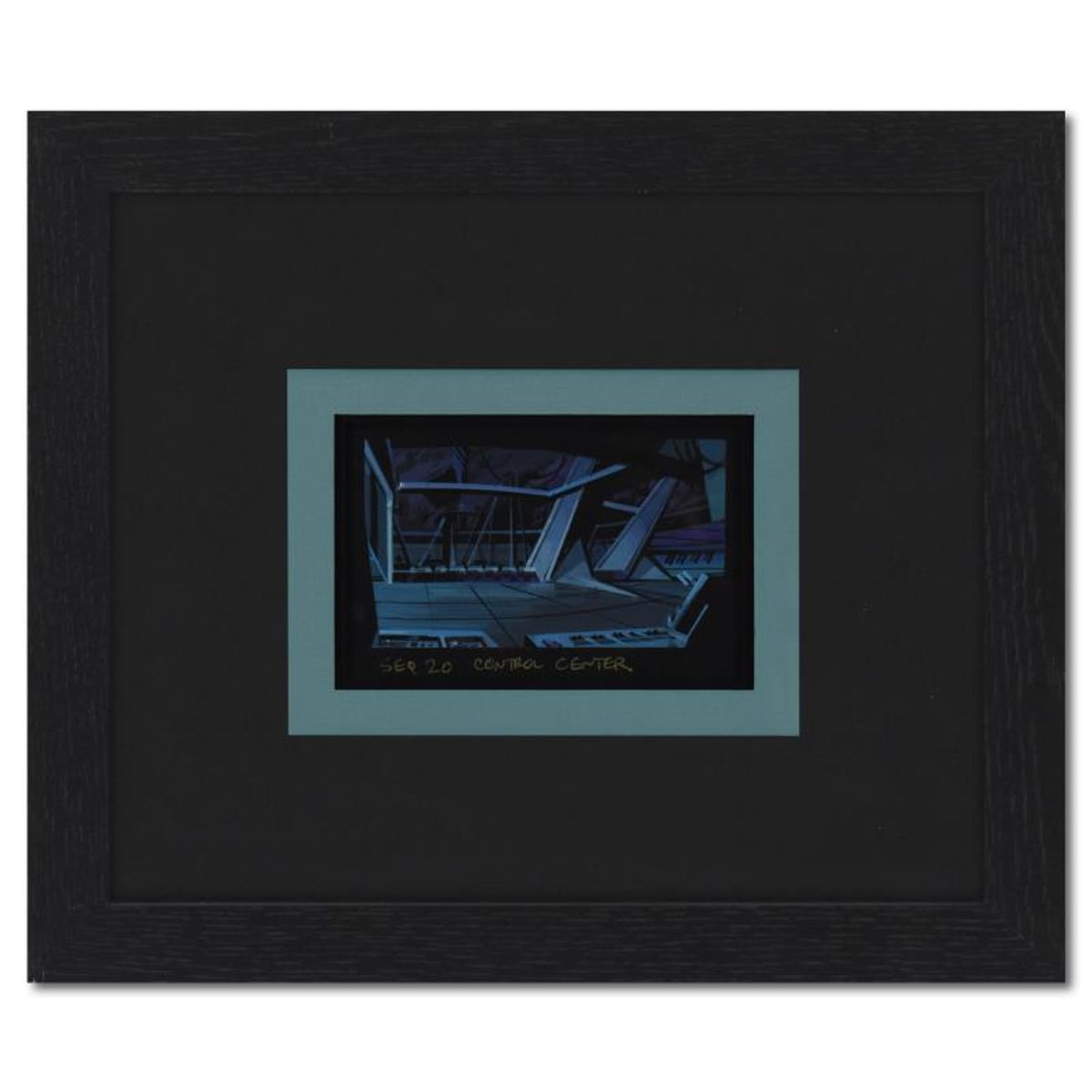 Marvel Comics, "Seq 20 Control Center" Framed Original Story Board Production Painting with Letter of Authenticity.