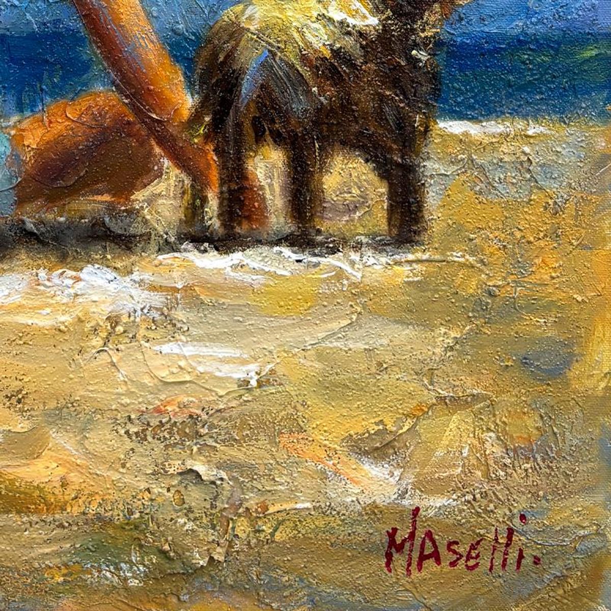 Michael Maselli, Original Painting on Canvas, Hand Signed with Letter of Authenticity.