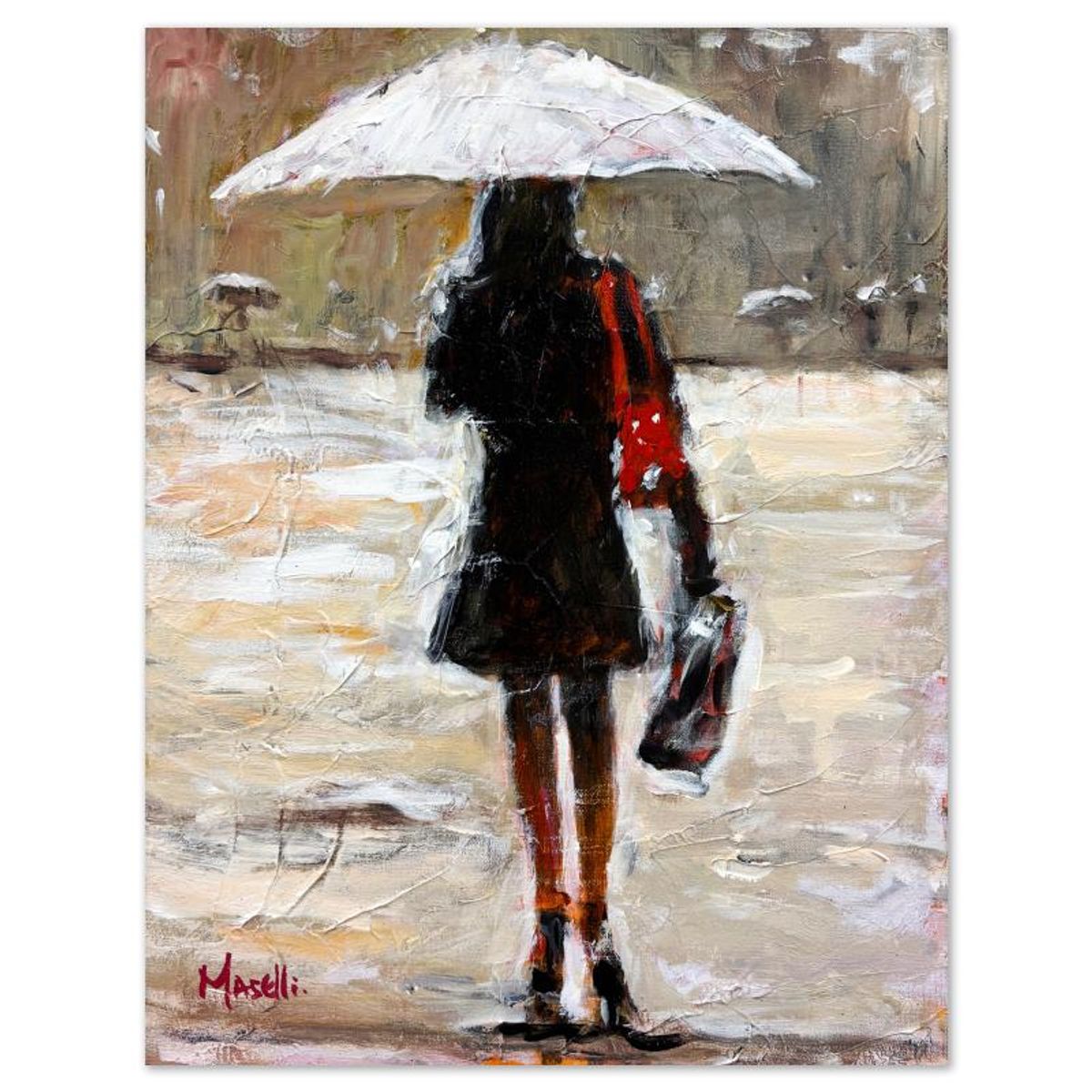 Michael Maselli, Original Painting on Canvas, Hand Signed with Letter of Authenticity.