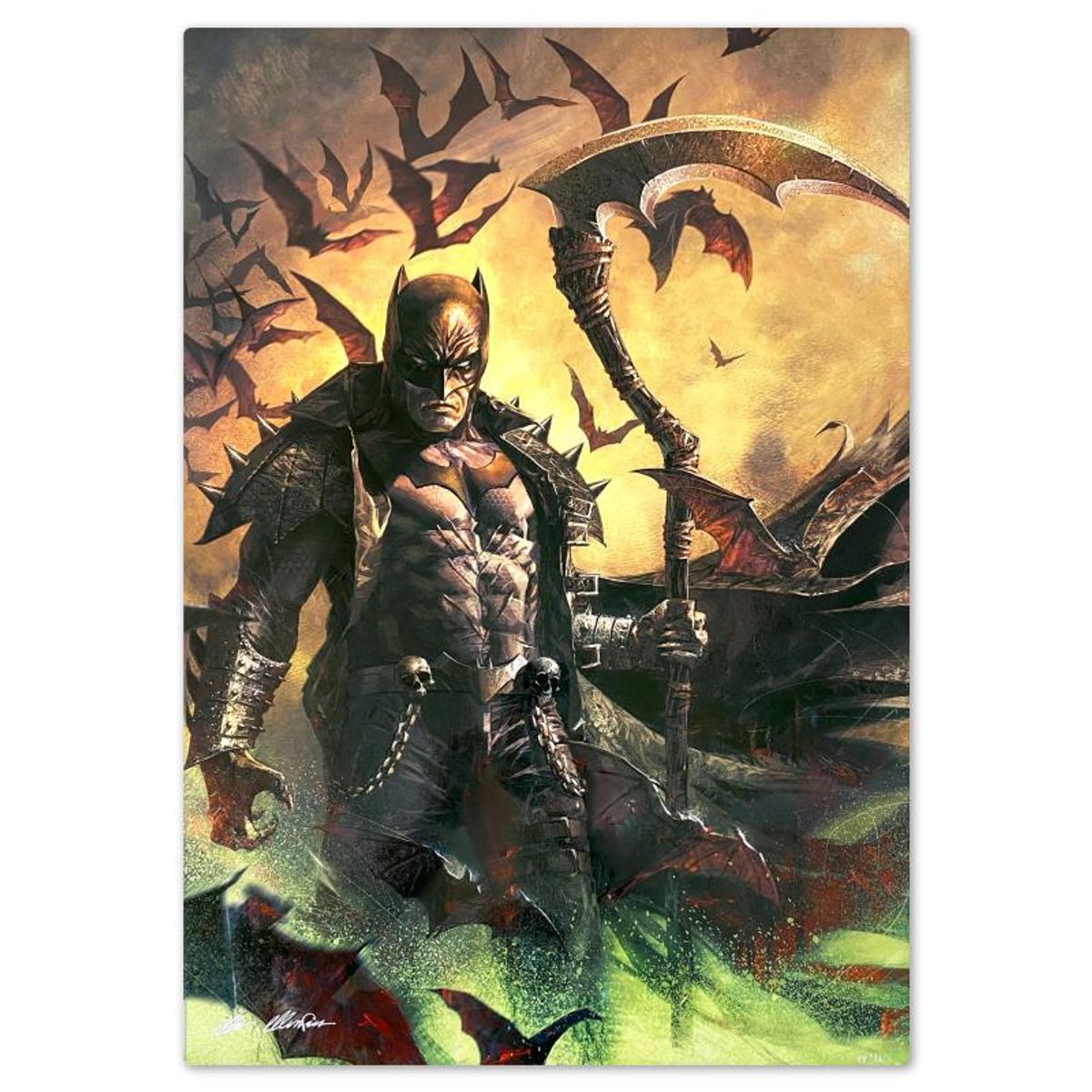 DC Comics & Marco Mastrazzo, "Dark Nights: Death Metal #7" Limited Edition on Aluminum, PP Numbered 1/2 and Signed with Letter of Authenticity.