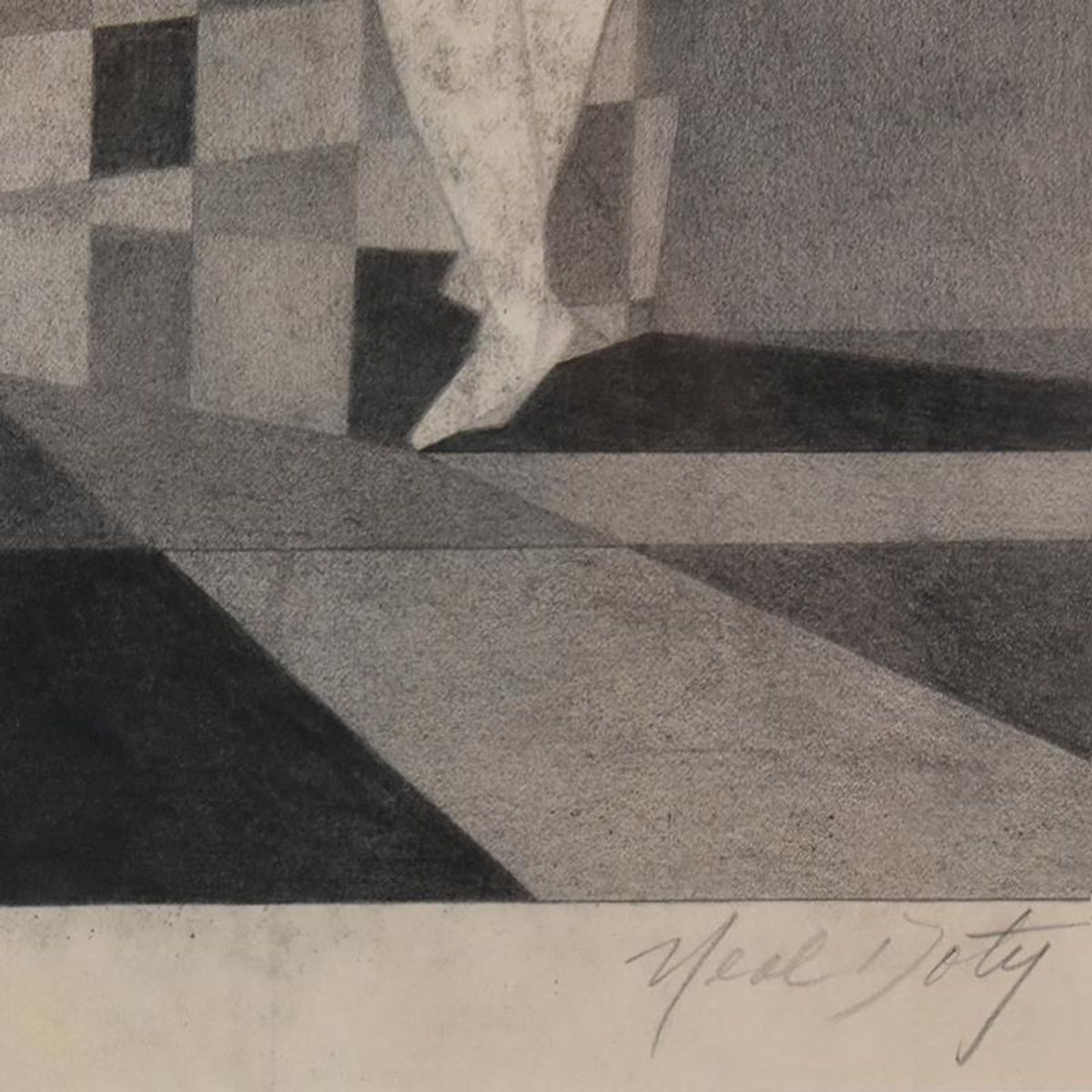 Neal Doty (1941-2016), Framed Original Drawing, Hand Signed with Letter of Authenticity.