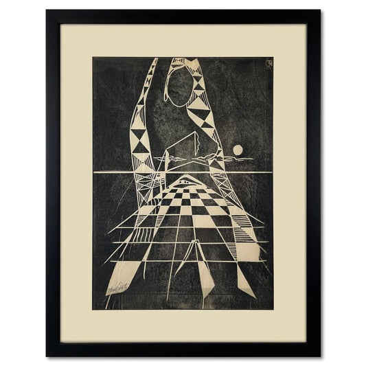 Neal Doty (1941-2016), Framed One-of-a-Kind Linocut, Hand Signed with Letter of Authenticity.