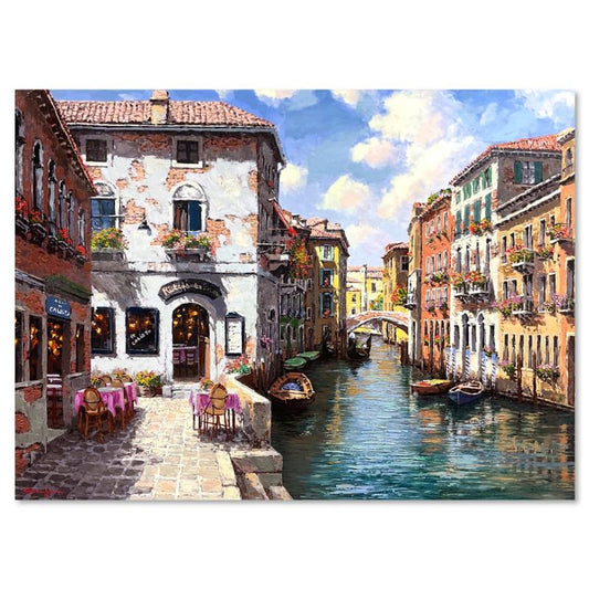 Sam Park, "Venetian Colors" Hand Embellished Limited Edition Printer's Proof on Canvas (36" x 46"), Numbered 1/1 and Hand Signed with Letter of Authenticity.