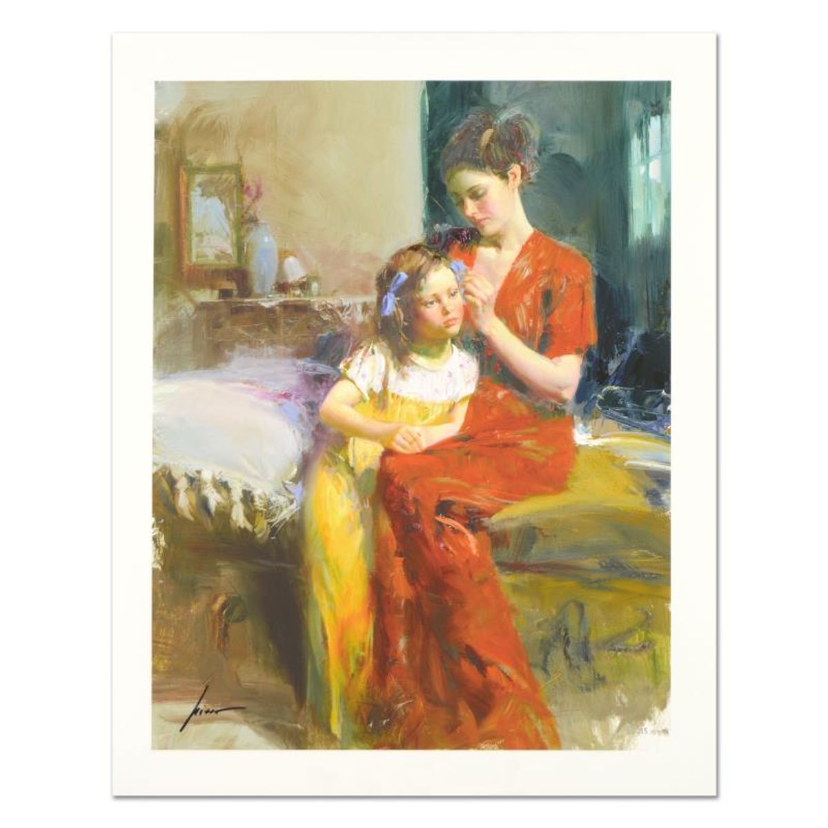 Pino (1939-2010), "Last Touch" Limited Edition Giclee. Numbered and Hand Signed; Certificate of Authenticity.